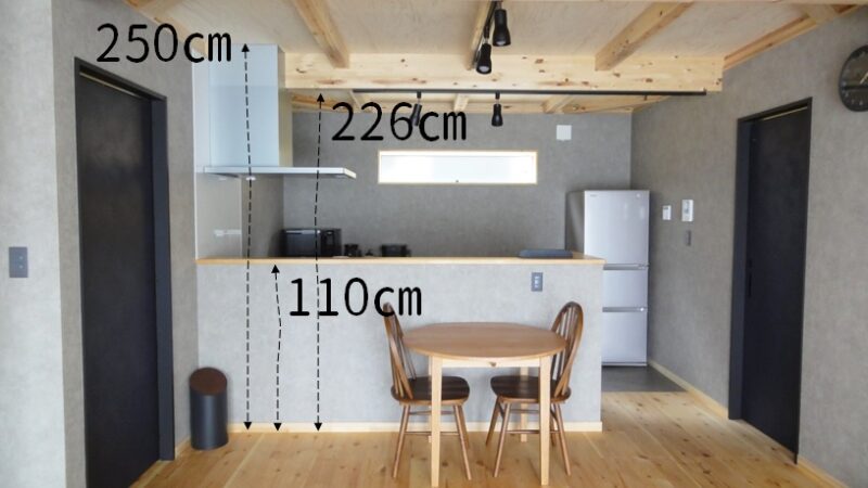 キッチン腰壁の高さ110 立ち上がり25 の圧迫感や使用感は 坪の平屋でコンパクトな暮らし